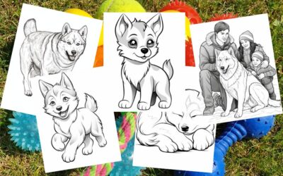 23 Coloring Pages Of Happy Huskies