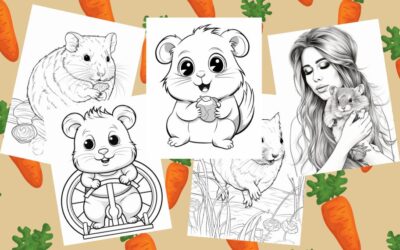 25 Happy Hamster Coloring Pages